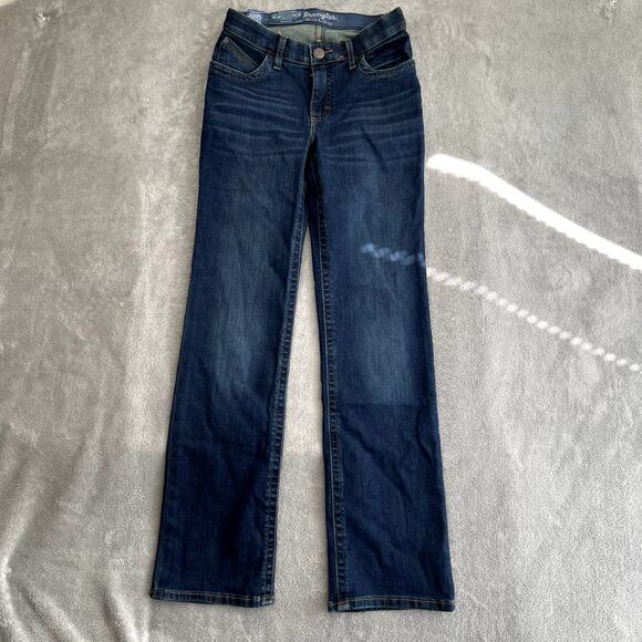 Wrangler Willow Riding Jeans Women's 26/1 x 32 Bootcut Dark Wash Stretch Waist - Picture 1 of 11